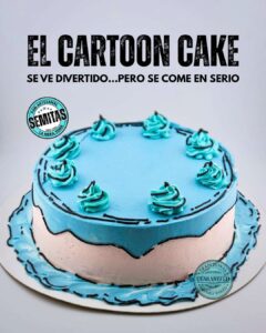 Cartoon Cake Hondureño con buttercream artesanal y relleno de piña y dulce de leche