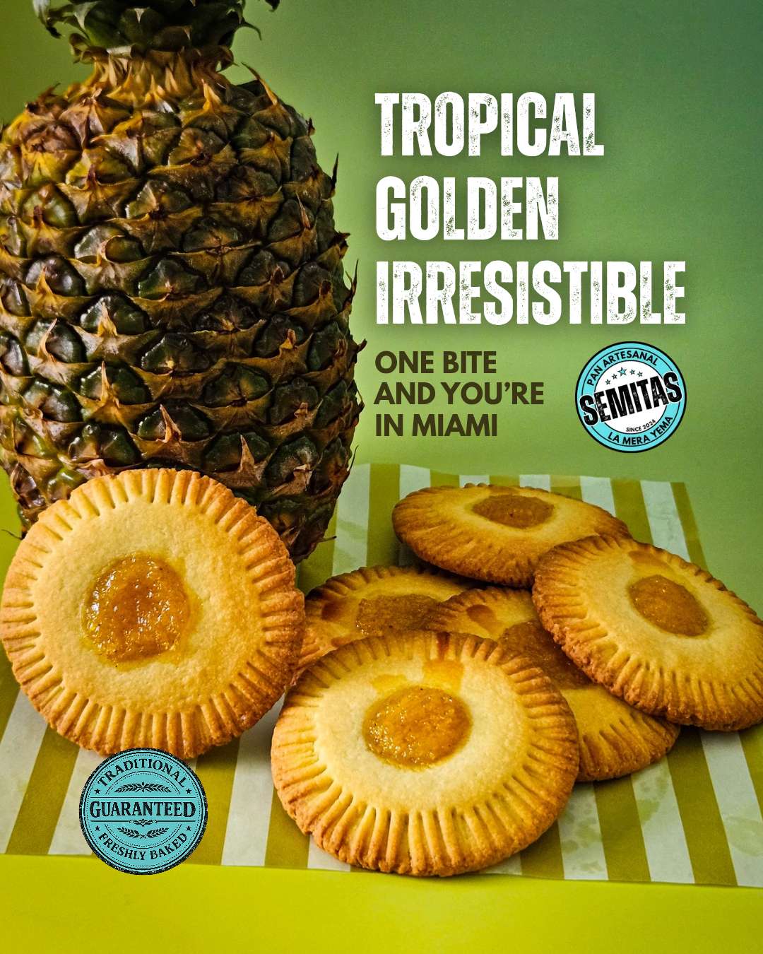 Miami Golden Pineapple Cookie