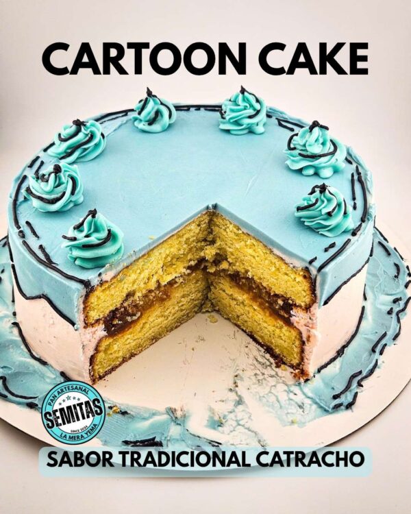 Cartoon Cake Hondureño con buttercream artesanal y relleno de piña y dulce de leche